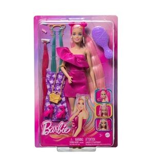 🆕Barbie Fun & Fancy Hair Doll With Extra Long Colorful Blonde Hair & Accessories